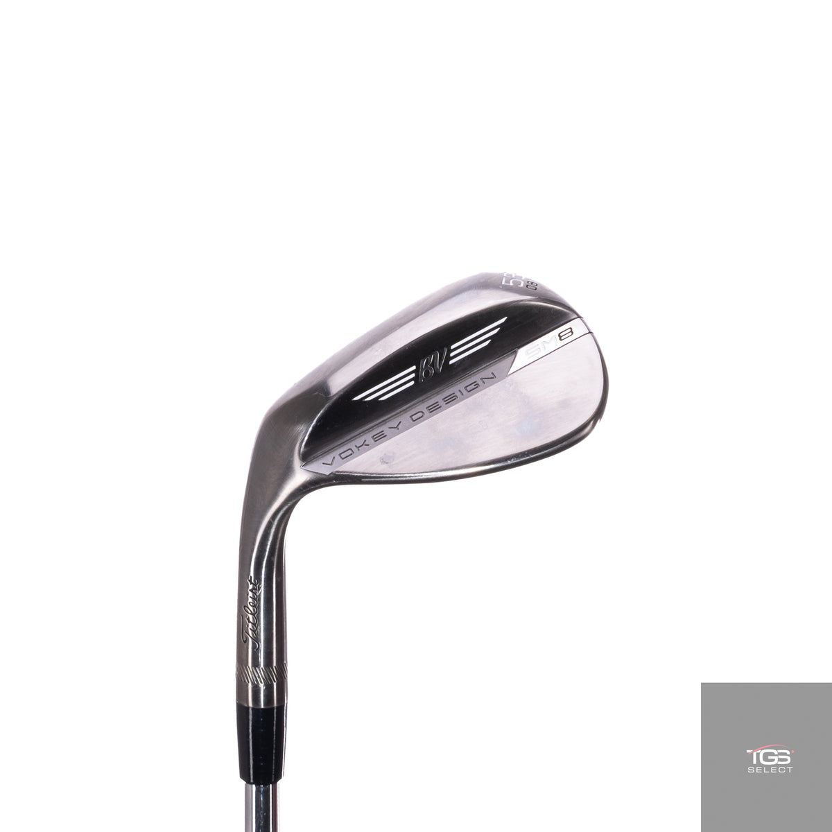 (LH) Titleist Vokey SM8 Brushed Steel (BS: 58°,M,8°) Titleist Vokey BV (Wedge Flex)