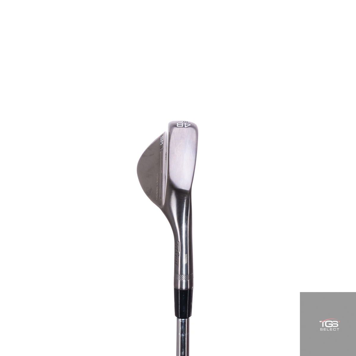 (RH) Titleist Vokey SM9 Brushed Steel (48°,F,10°) Dynamic Gold Mid 100 (R300, Regular Flex)