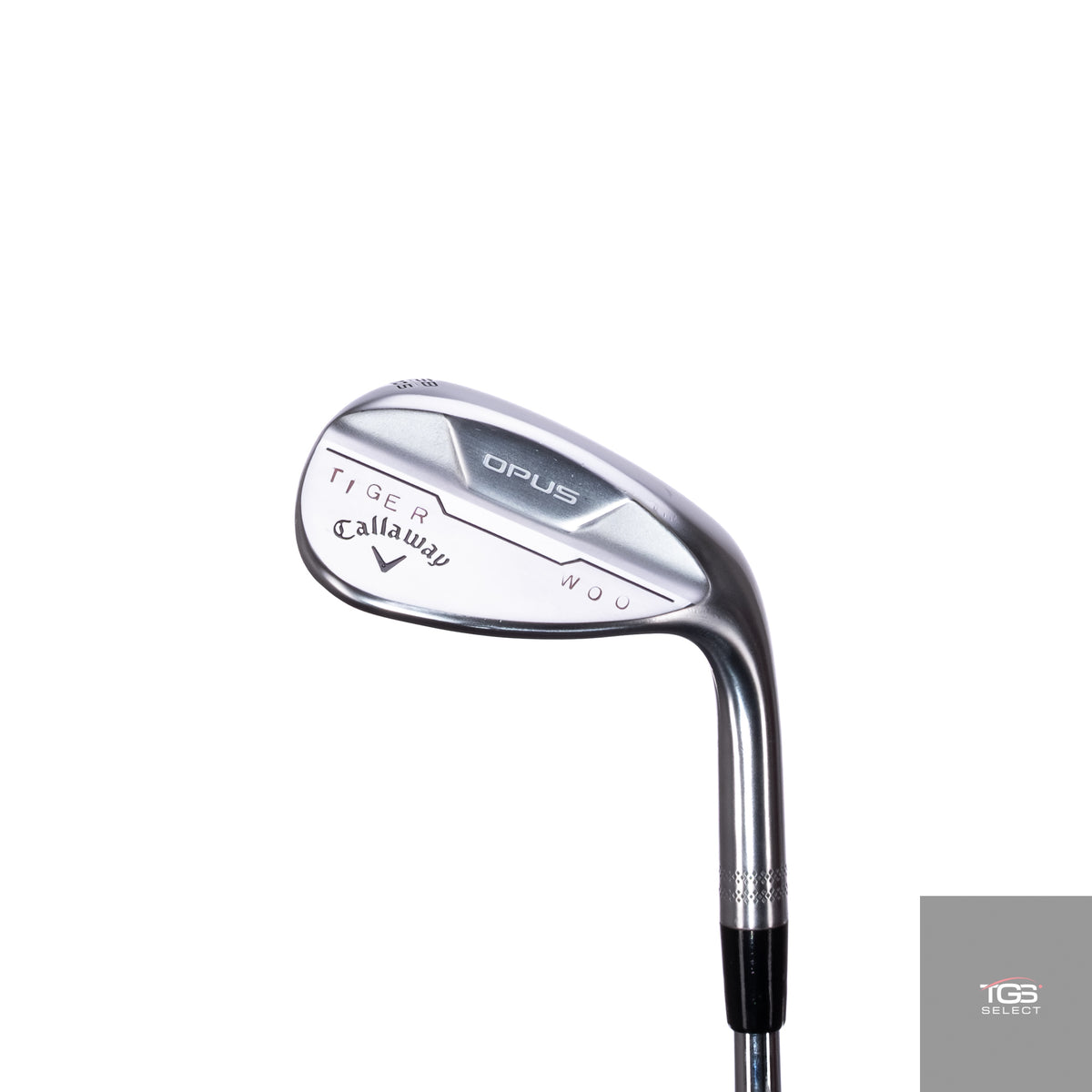 (RH) Callaway Opus "Tiger Woo" (Brushed Chrome: 58°,S,10°) Dynamic Gold Spinner Tour Issue (Wedge Flex)